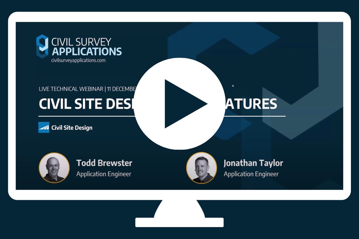 Watch Now: Civil Site Design V25.10 Features Webinar