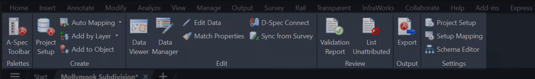 A-spec Toolbar